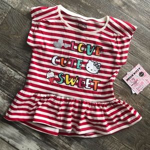 Hello Kitty Toddler girl peplum tank top